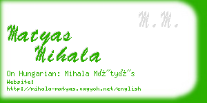 matyas mihala business card